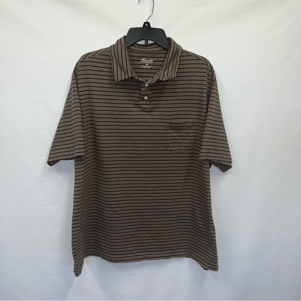 Casuals Button Up Adult 2X Mens Multicolor Short Sleeve 100% Cotton Polo
